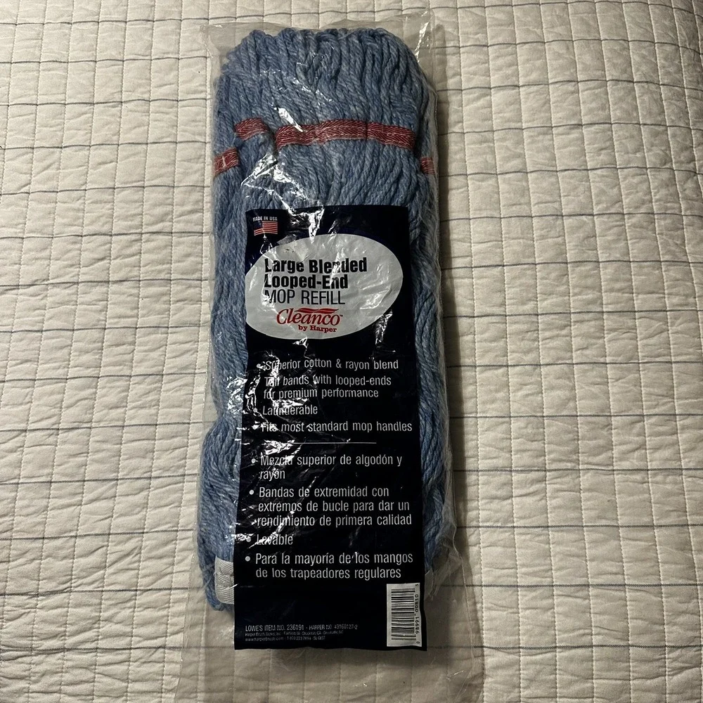 Clean Co By Harper Large Blended Looped-end‎ Mop Refill
